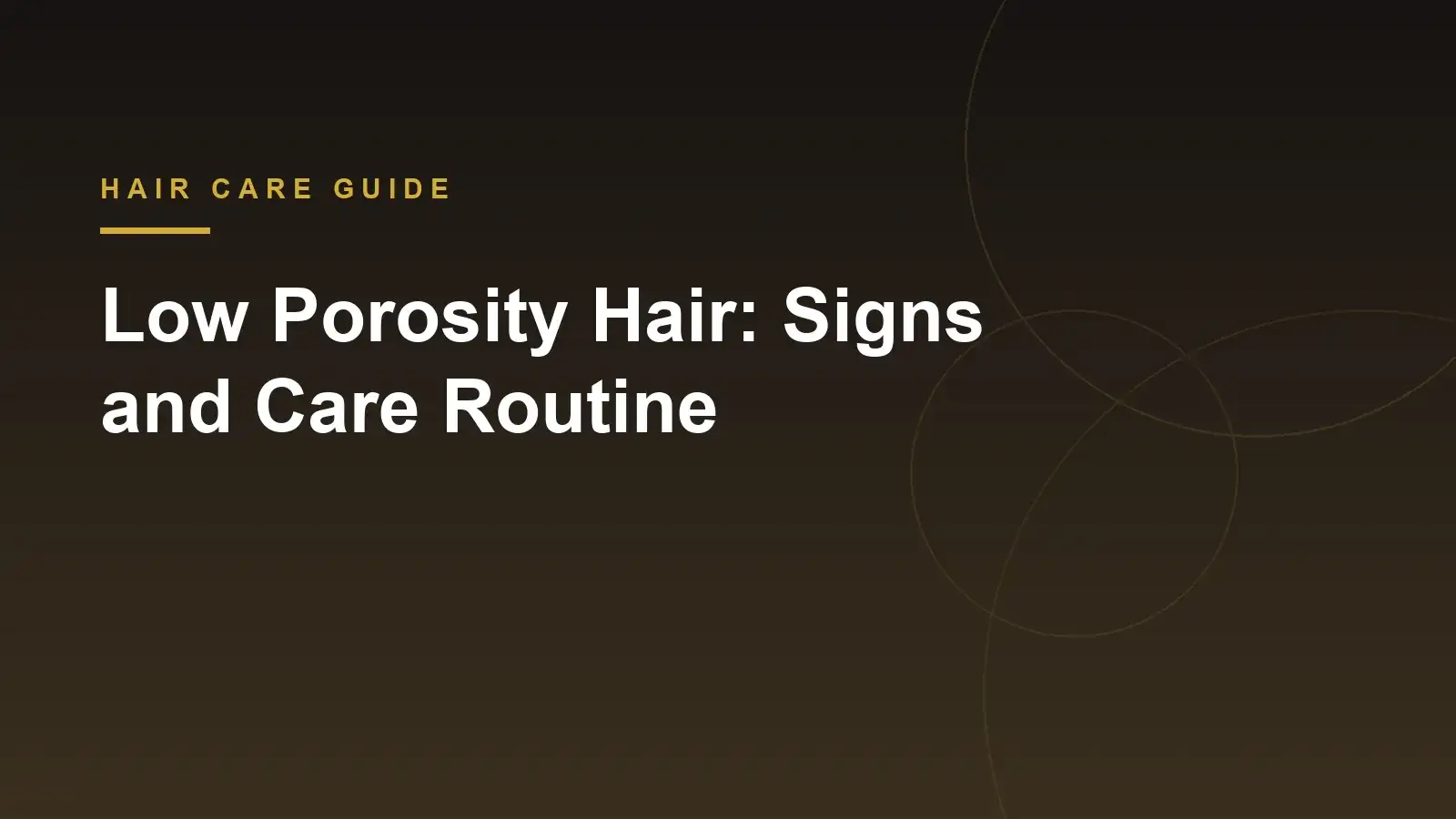 Cover image for a guide to low porosity hair signs and care routine