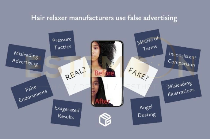 spot fake hair growth ads